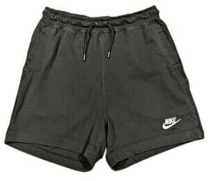 Vintage Nike Shorts Womens XS Black Embroidered Swoosh Cotton Y2K 90s Drawstring